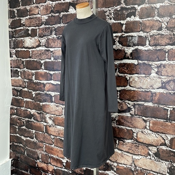 Filosofia Dress Mock Turtleneck Midi Long Sleeve Dark Grey Size Small - Picture 5 of 16